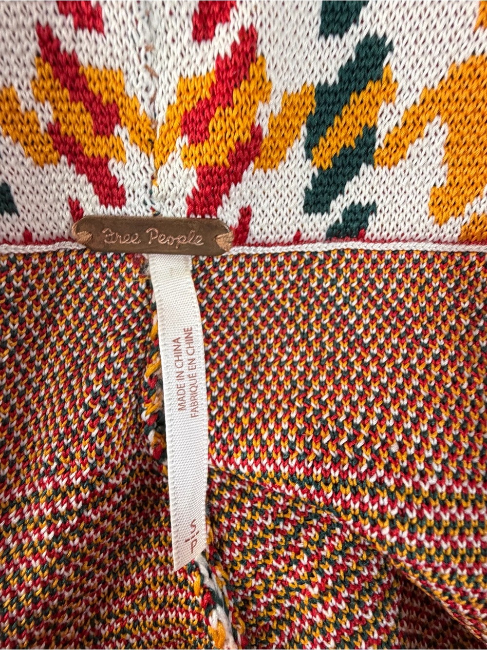 Free People Houndstooth Knit Wide Leg Pants Size Small High Waist Retro Boho - Picture 3 of 7